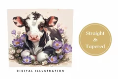 Baby Cow Tumbler Design, Crocus Tumbler Sublimation Product Image 3