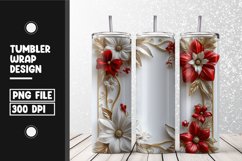 3d flower frame Tumbler Wrap | Sublimation | 20 oz Skinny Product Image 1
