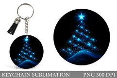Christmas Tree Keychain. Christmas Keychain Sublimation Product Image 1