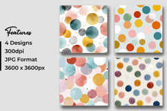 Pastel Abstract Circles Digital Paper Pattern Product Image 3