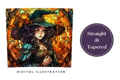 Halloween Witch Tumbler Wrap, Halloween Tumbler Sublimation Product Image 3