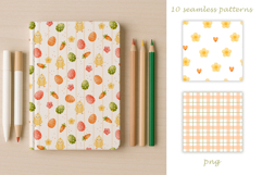 Pastel Easter Bunny &amp; Carrots Seamless Patterns Product Image 4