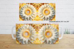 3D Sunflower Mug Wrap| Mug sublimation design Product Image 5