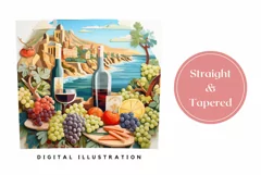 3D Wine Tumbler Wrap Design, 3D Summer Tumbler Sublimation Product Image 3