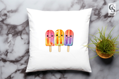 Cute Rainbow Popsicle Clipart Sublimation PNG Product Image 3
