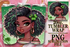 Green Glitter Woman Tumbler Wrap Product Image 1