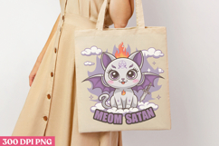 Meow Satan PNG, Cute Baphomet Sublim Product Image 1