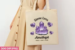 Stone Love Amethyst PNG, Crystal Sublimation PNG Product Image 1