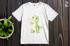 Cute Watercolor Baby Dinosaur Clipart Sublimation PNG Product Image 2