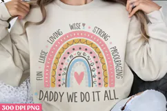Daddy We Do It All PNG, Fathers Day Sublimation PNG Product Image 3