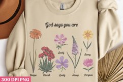 God says you are. PNG, Christian Sublimation PNG Product Image 3