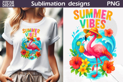 Summer Vibes Clipart | Tropical Animal Sublimation Product Image 1