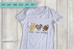 Football Svg | Peace Love Football Svg | Football Mom Svg Product Image 3