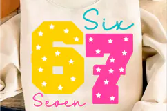 Six Seven Png, Six Seven Shirt Svg Funny Product Image 1