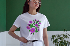 Purple Daisy Flower Embroidery Design Product Image 3