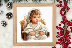 Christmas Baby Jesus Watercolor Clipart, Christmas Baby Jesu Product Image 3