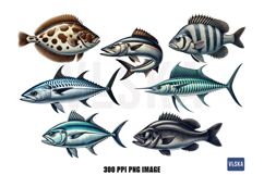 Saltwater Fish PNG Bundle Product Image 3