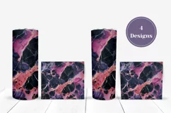 Purple Marble Tumbler Template, Black Tumbler Designs Product Image 3