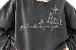 Joy Beneath the Guiding Star PNG, Shepherd and Lamb Christma Product Image 3