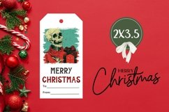 Christmas Skull Gift Tags, Christmas Gift Tag Designs Product Image 3