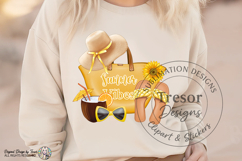 Yellow Summer Vibes Beach Tote Design -Sunshine Vacation PNG Product Image 11