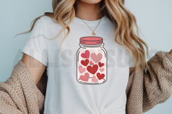 Hearts In A Jar Romantic Valentines Day Vector Illustration Product Image 3