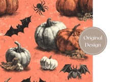 Vintage Halloween Bats Tumbler, Halloween Tumbler Design Product Image 3