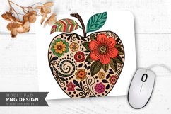 Trendy Leopard Spot Apple Design Mouse Pad PNG Product Image 1