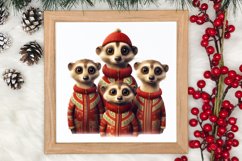 Christmas Family Animals Clipart, Christmas Family Product Image 3