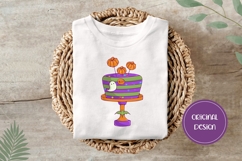 Hand Drawn Halloween Cake Illustration, Cute Halloween Cake Product Image 3