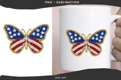 USA butterfly png design for T-shirts Product Image 3