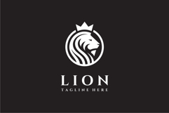 King Lion Head Logo Design Vector Illustration Product Image 3
