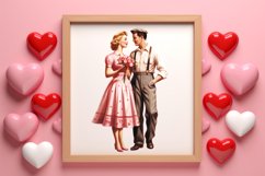 Valentines Day Couple Clipart, Valentines Clipart Product Image 3