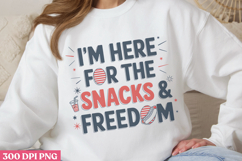 I&#039;m here for the snacks PNG, 4th Of July Sublimation PNG Product Image 3