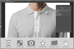 Polo T-shirt Close-up Product Image 2