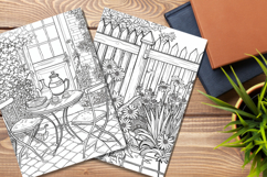 Cozy Cottage Life Coloring Pages 10 A4 PNG Product Image 3
