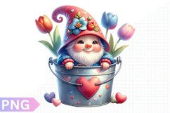 Spring Gnome Clipart - Gnome sublimation PNG Design Product Image 1