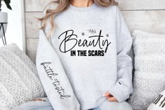 Beauty in the scars sleeve SVG PNG, battle tested SVG Product Image 3