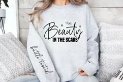Beauty in the scars sleeve SVG PNG, battle tested SVG Product Image 3