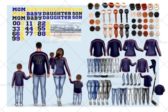 Hockey Family clipart: &quot;HOCKEY CLIPART&quot; Hockey jerseys PNG Product Image 2