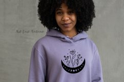 Moon phases svg, Celestial svg File, Floral moon svg Product Image 3