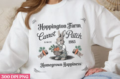 Carrot Patch PNG, Vintage Easter Rabbit Bunn Product Image 3