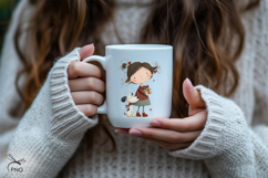 Cute girl with a pet sublimation Product Image 2