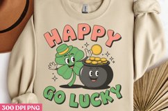 Happy Go Lucky PNG, Groovy ST Patricks Sublimation PNG Product Image 3