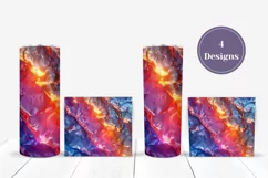 Holographic Tumbler Sublimation, Colorful Water Tumbler Wrap Product Image 3