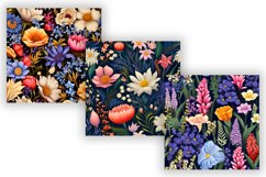 Mountain Meadow Wildflowers Seamless Floral Pattern Set Product Image 3