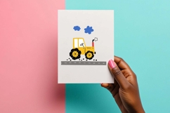 Cute Tractor Nursery Poster Print | EPS SVG PNG JPG Product Image 3
