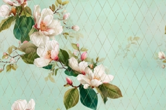 Pink Flowers Background PNG, Floral Background Designs Product Image 3