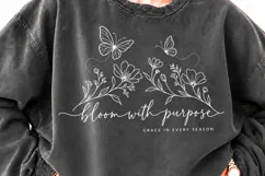 Rooted in Grace Floral Christian PNG, Faith Hope Bloom Chris Product Image 3