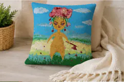 Cross stitch pattern angry fairy flower girl fantasy spirit Product Image 2